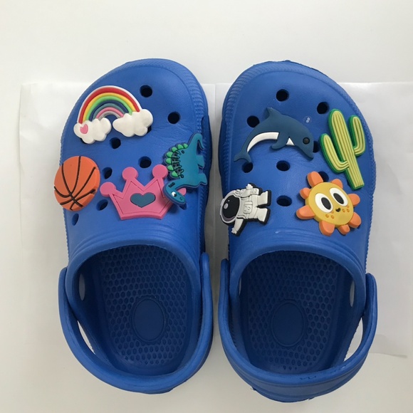 Kids Blue Slip-On Clogs | Crocs Style | EU 25 / US 8.5 | Like New - Picture 3 of 6
